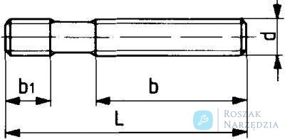 Śruba dwustronna DIN6379 M16x80mm AMF