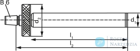 Trzpień pomocniczy do precyzyjnego wiercenia, chwyt 13mm cylindryczny B6 ALBRECHT