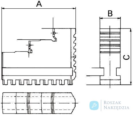 Zestaw szczęk do Trójszczękowy  uchwytow tokarskich DIN6350BB 100mm RÖHM