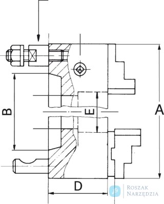 Czteroszczękowy uchwyt tokarski  DIN55027,stal. 250mm KK8 RÖHM