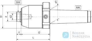 Kieł tokarski wysokoobrotowy z wymiennymi końcówkami i nakrętką wypychającą MK3 CONZELLA