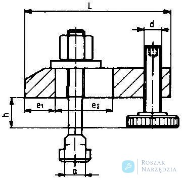 Łapa dociskowa DIN 6314V wzmocniona  22/16-65mm AMF