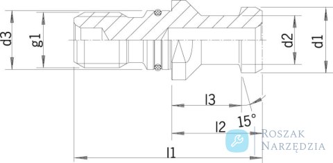 Sworzen dociag.DIN69872 BSK40-M16,z uszczelnieniemHAIMER