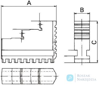 Zestaw szczęk do Trójszczękowy  uchwytow tokarskich DIN6350BB 160mm RÖHM