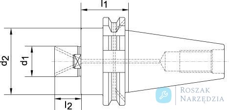 Uchwyt do glowic frezar. DIN69871AD krotki SK40-22HAIMER