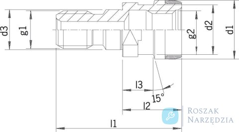 Sworzen dociagajacy, rowek pod pierscien Ott SK40-M16,z gwintem wewnętrzne  HAIMER