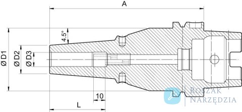 Uchwyt termokurczliwy DIN69863A, chwyt A-63 SL 12x70mm HAIMER