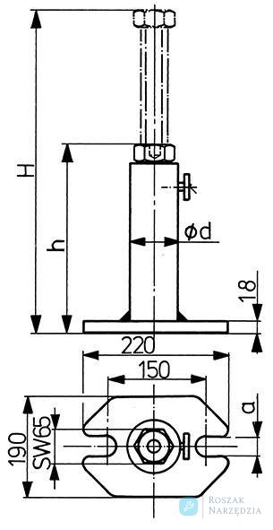 Podpórka śrubowa 430-750mm AMF