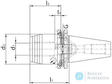 Uchwyt zaciskowy hydrauliczny JIS6339ADB 32x90mm BT50 WTE