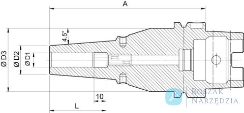 Uchwyt termokurczliwy DIN69863A, A63 20,0/33,0x160mm HAIMER