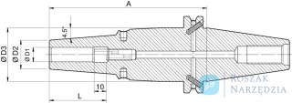 Uchwyt termokurczliwy DIN69871, 10,0/24,0x160mm HAIMER