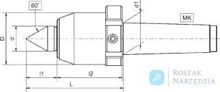 Kieł tokarski wysokoobrotowy z nakrętką wypychającą MK6 CONZELLA
