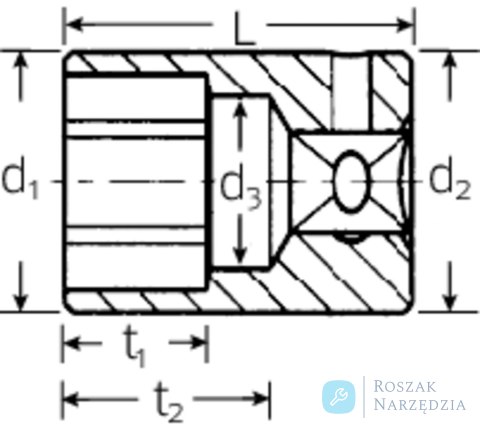 Nasadka 1/4" 10mm 12-kątna, krótka STAHLWILLE