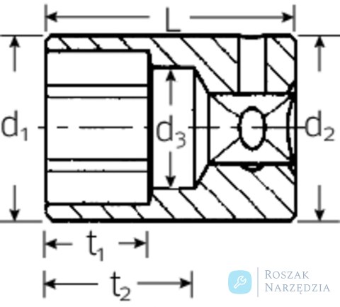 Nasadka 1/4" 11mm, 6-kątna, krótka STAHLWILLE