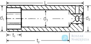 Nasadka 1/4" 5,5mm, 6-kątna, długa STAHLWILLE