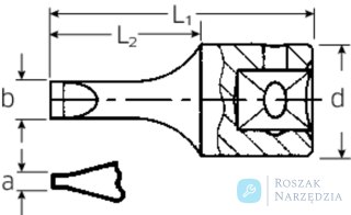 Nasadka 1/4" wkrętakowa płaska 0,6x3,5mm,krótka STAHLWILLE