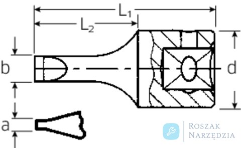 Nasadka 1/4" wkrętakowa płaska 1,2x8mm,krótka STAHLWILLE