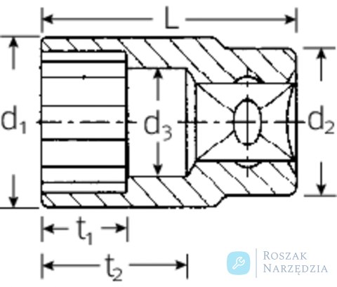 Nasadka 3/8" 17mm, 12-kątna, krótka STAHLWILLE