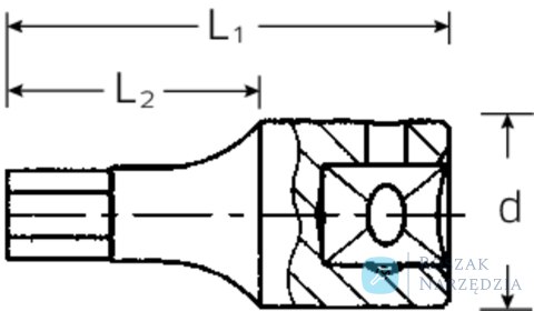 Nasadka INHEX 1/4" 3mm, krótka STAHLWILLE