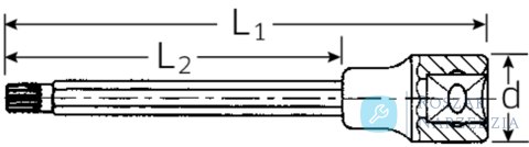 Nasadka 1/2" XZN M14, extra długa STAHLWILLE