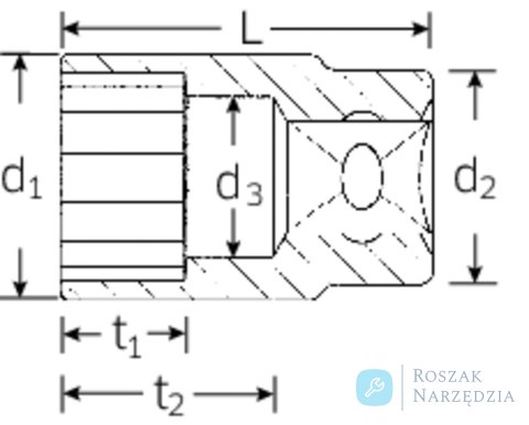 Nasadka 1/2" rozmiar 5/8", 12-kątna, krótka STAHLWILLE