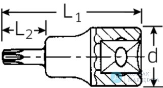 Nasadka wkrętakowa 1/2" T30 TORX STAHLWILLE