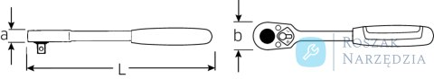 Grzechotka 1/2" nasadowa przełączalna, 67,5 mm STAHLWILLE