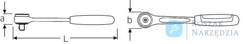 Grzechotka 3/8", rękojeść 2K STAHLWILLE