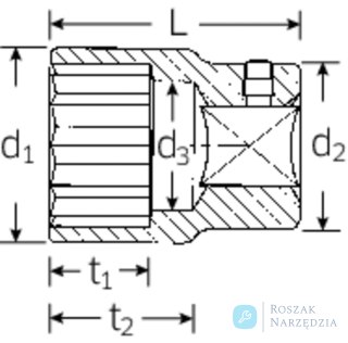 Nasadka 1" 30mm, 12-kątna, krótka STAHLWILLE