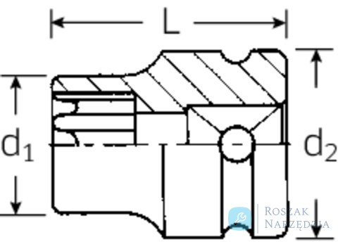Nasadka 1/2" IMPACT rozmiar E20 TORX wewnętrzne  STAHLWILLE
