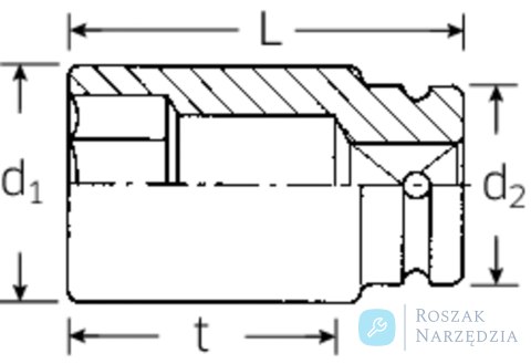 Nasadka 3/4" IMPACT 27mm, 6-kątna, długa, zreduk.przekrój STAHLWILLE