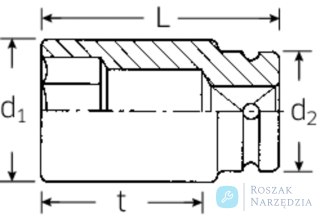 Nasadka 3/4" IMPACT 33mm, 6-kątna, długa, zreduk.przekrój STAHLWILLE