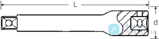 Przedłużka 1/4" L=356mm, rozmiar 14 STAHLWILLE