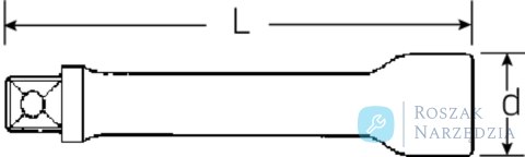 Przedłużka 3/8" L=455mm, rozmiar 18 STAHLWILLE