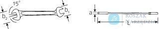 Klucz płaski 15/16"x1" dwustronny, MOTOR STAHLWILLE