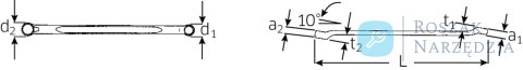 Klucz oczkowy 15/16x1" odgięty, AS-drive STAHLWILLE