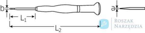 Wkrętak płaski 0,25x1,2x40mm dla elektroników STAHLWILLE