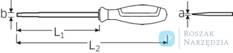 Wkrętak płaski 1,0x5,5x125mm, VDE/1000V, DRALL+ STAHLWILLE