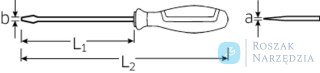 Wkrętak płaski VSM 0,4x2,5x80mm DRALL+ STAHLWILLE