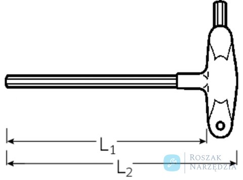 Wkrętak trzpieniowy 2K 4mm z uchwytem poprz. i 2 końc. sześc. STAHLWILLE
