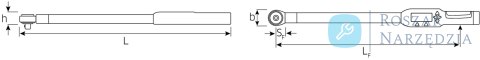 Klucz dynamometryczny elektroniczny 20-400Nm (15-296 ft.lb) z pom.kąta z grzechotką wtyk.3/4" 14x18mm STAHLWILLE
