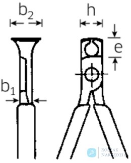 Szczypce czołowe wzmocnione L=160mm; polerowana/lakierowana STAHLWILLE