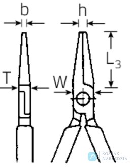 Szczypce płaskie długie L=160mm; chromowane/osł. wzm. STAHLWILLE