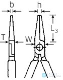 Szczypce płaskie krótkie L=160mm; chromowane, rękojeść 2K STAHLWILLE