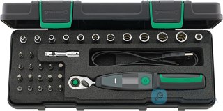 Zestaw narzędzi 1/4" z kluczem dynamometr. 1 - 20 Nm SENSOTORK 701, 33 elem., w walizce ABS STAHLWILLE