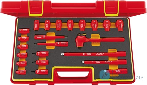 Zestaw narzędzi 3/8", 23 elementowy, izolowany 1000V VDE STAHLWILLE