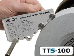 Osprzęt ustawczy do noży tokarskich, zapewniający dokładne wykonanie kształtu i kąta ostrza TTS-100 TORMEK