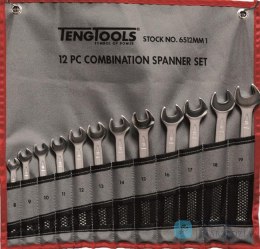 12-elementowy zestaw kluczy płasko-oczkowych 8-19 mm Teng Tools 6512MM1