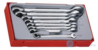 8-elementowy zestaw kluczy płasko-oczkowych zapadkowych Teng Tools TT6508R