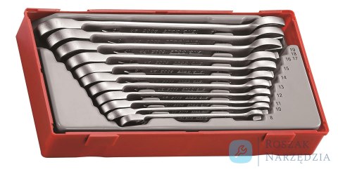 11-elementowy zestaw kluczy płasko-oczkowych zapadkowych Teng Tools TT6511R